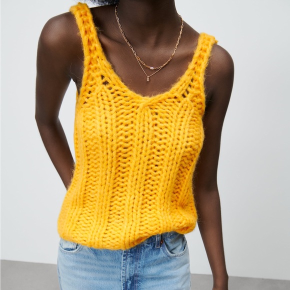 Zara STRAPPY KNIT TOP - Picture 4 of 8